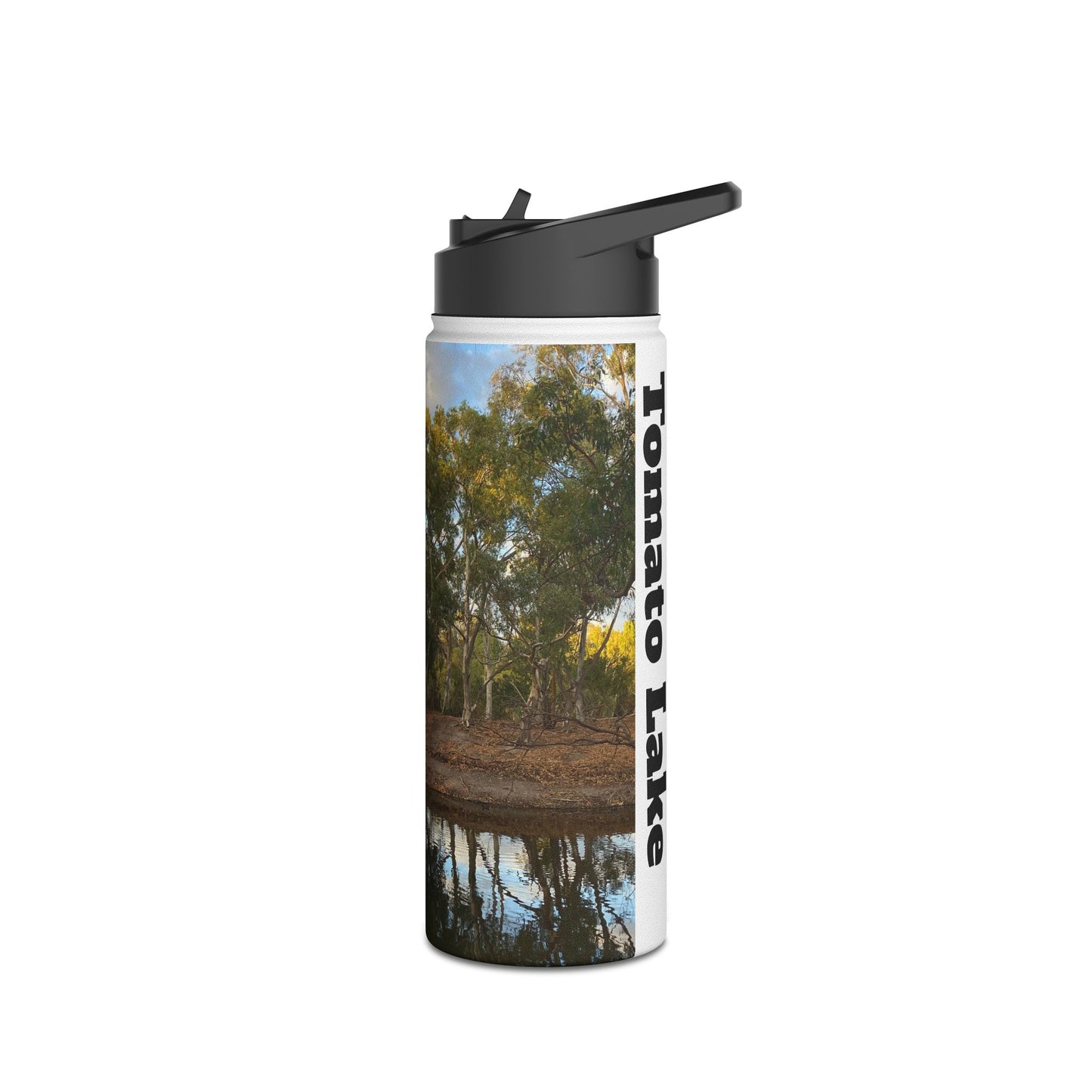 B000 - Tomato Lake , Western Australia Stainless Steel Water Bottle, Standard Lid