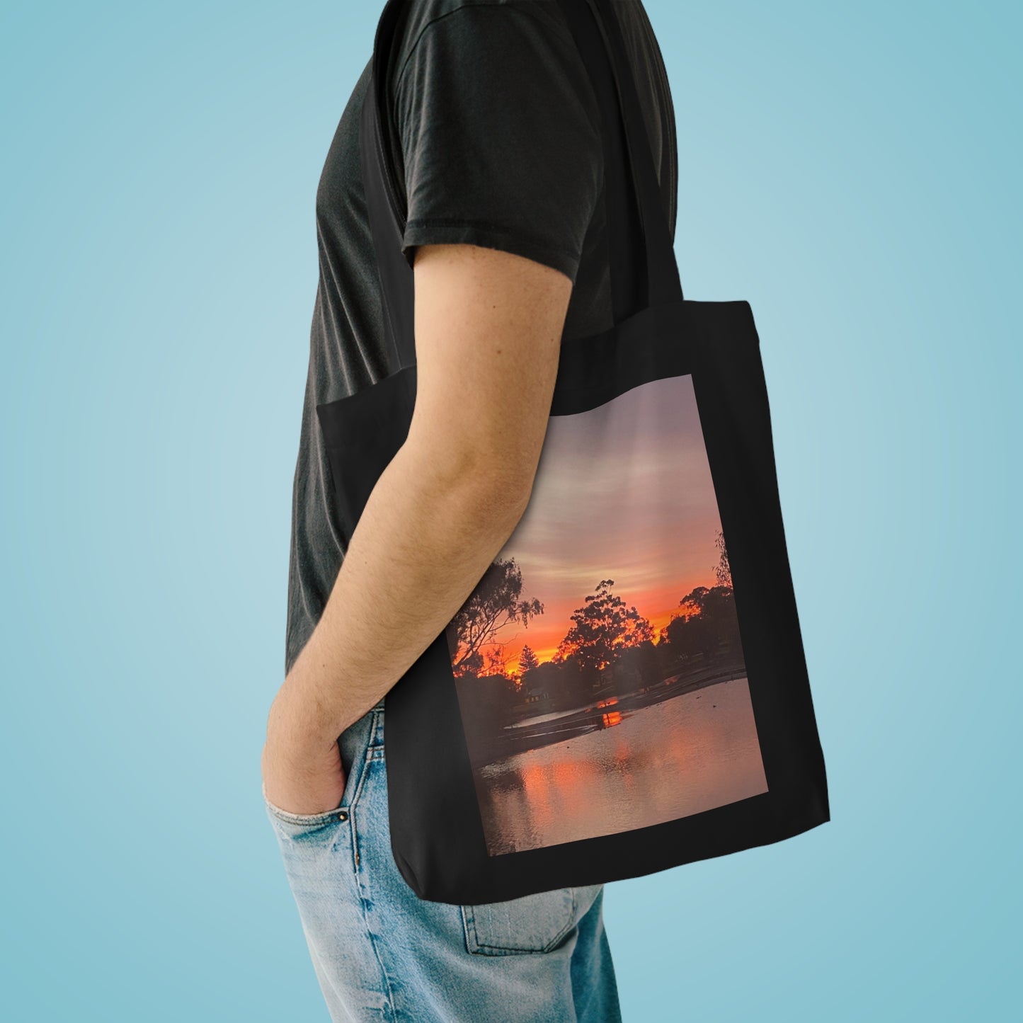 Michelle66637 I am Shelly - Sunset at Tomato Lake, Western Australia Cotton Tote Bag