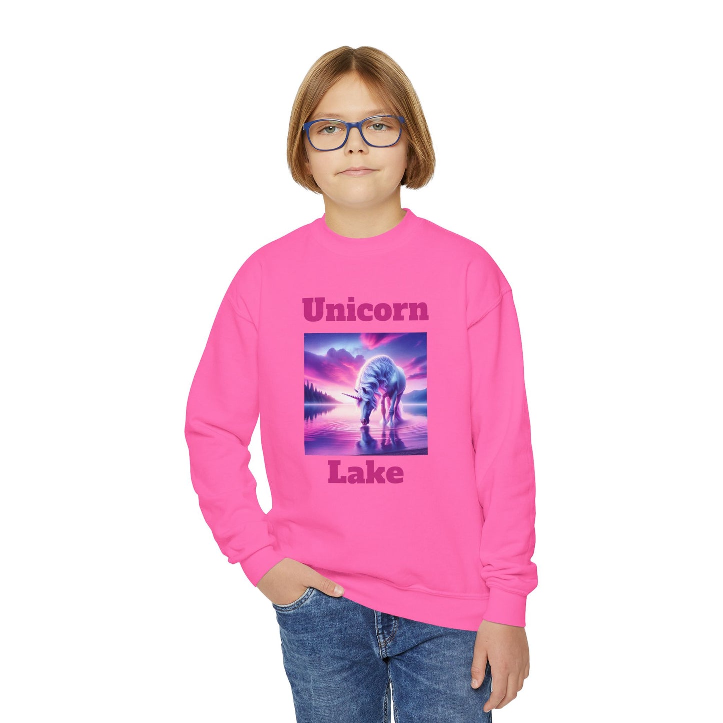 K000 Youth Sweatshirt - Unicorn Lake Design