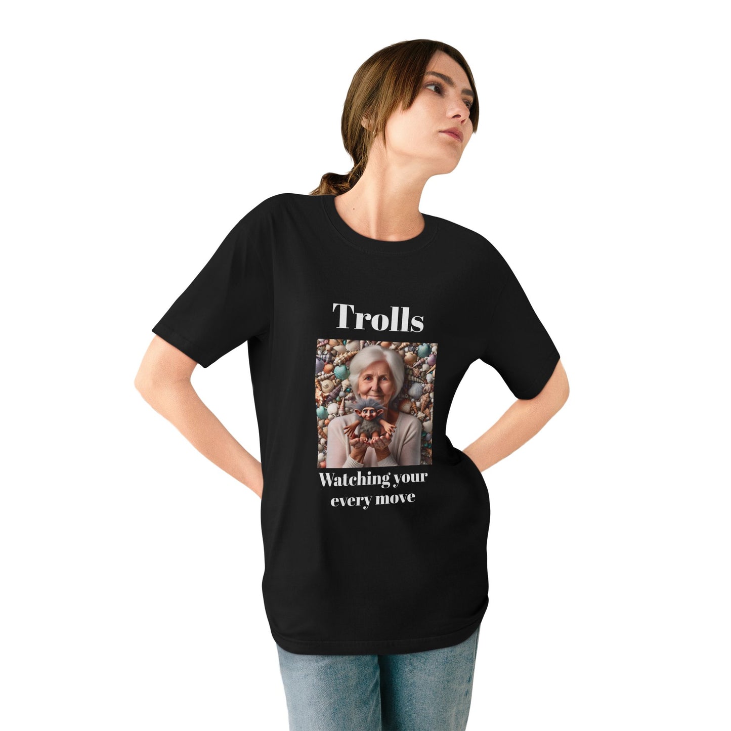 001 T-Shirt Cyber Trolls Battle Funny Meme Organic Staple