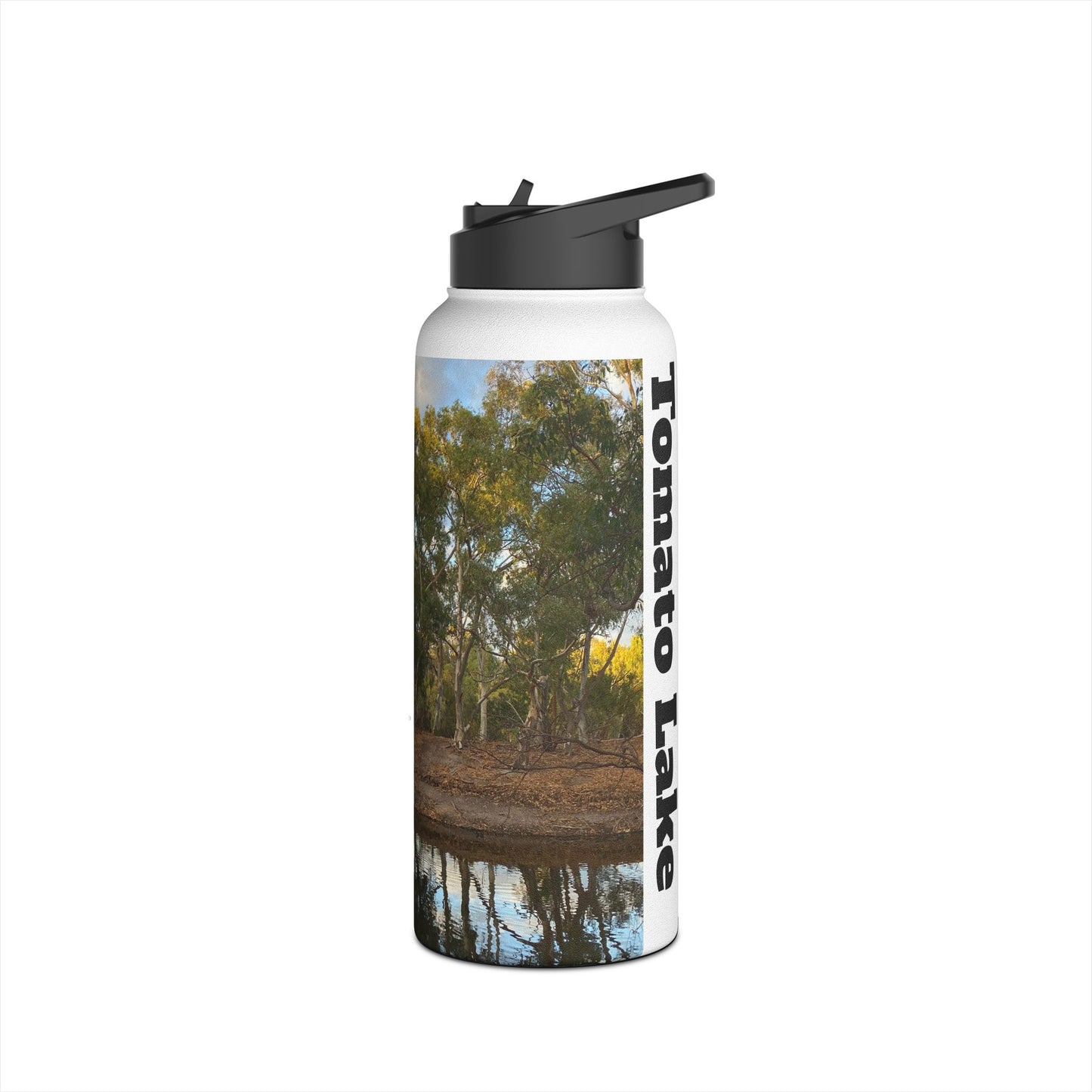 B000 - Tomato Lake , Western Australia Stainless Steel Water Bottle, Standard Lid