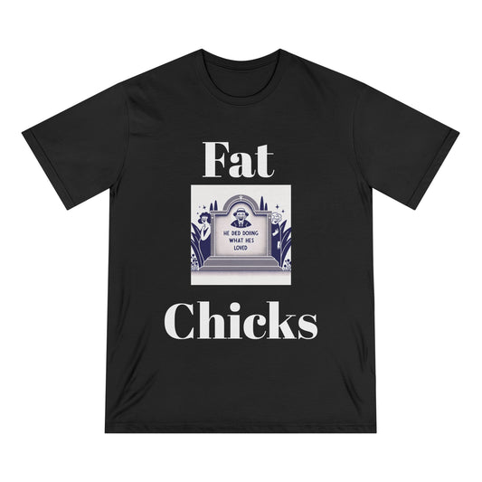 001- Funny Meme Staple T-shirt -Loving a Fat Chick