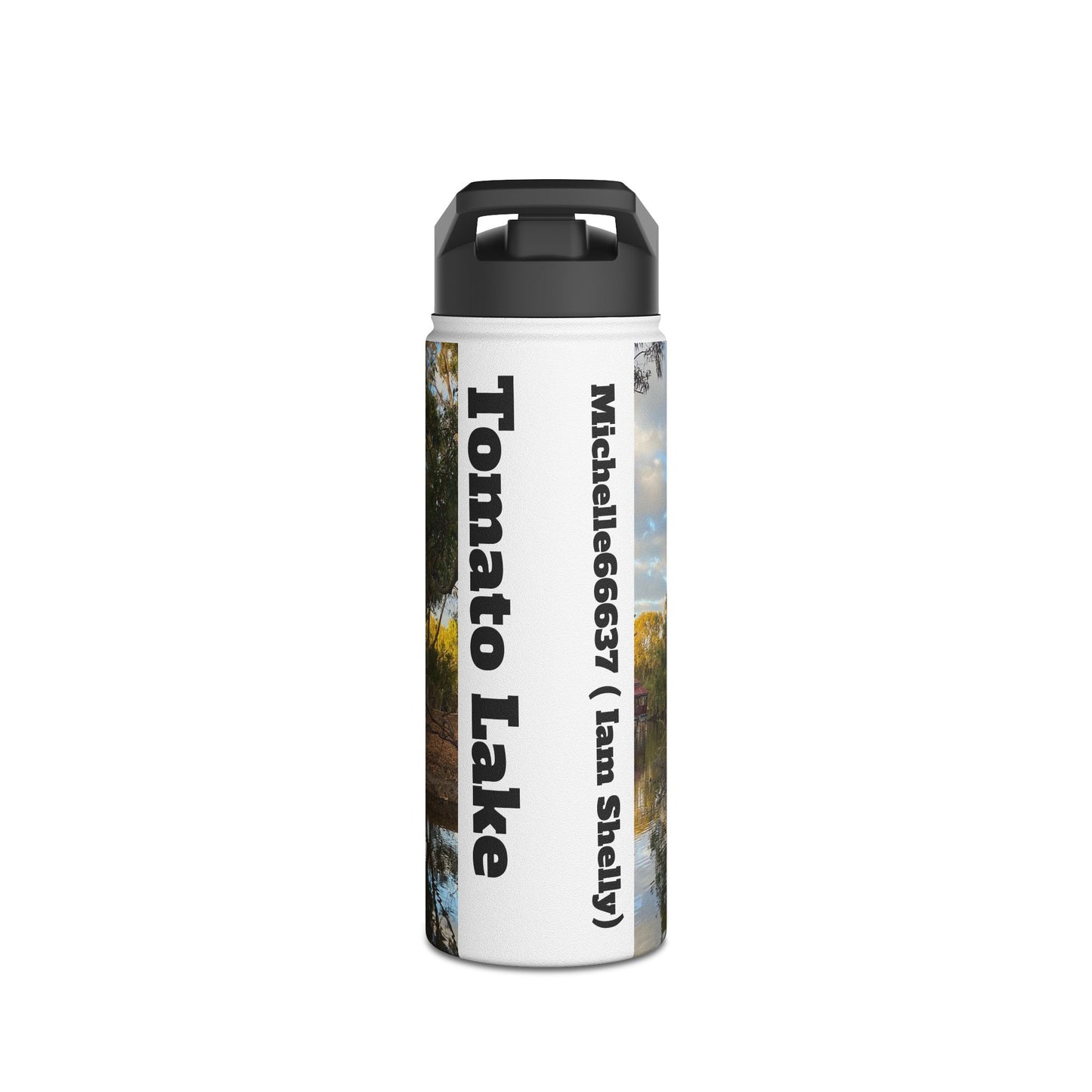 B000 - Tomato Lake , Western Australia Stainless Steel Water Bottle, Standard Lid