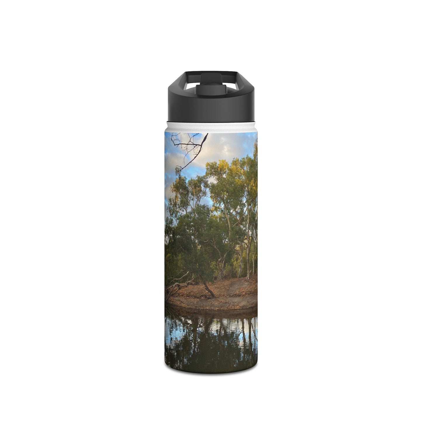 B000 - Tomato Lake , Western Australia Stainless Steel Water Bottle, Standard Lid