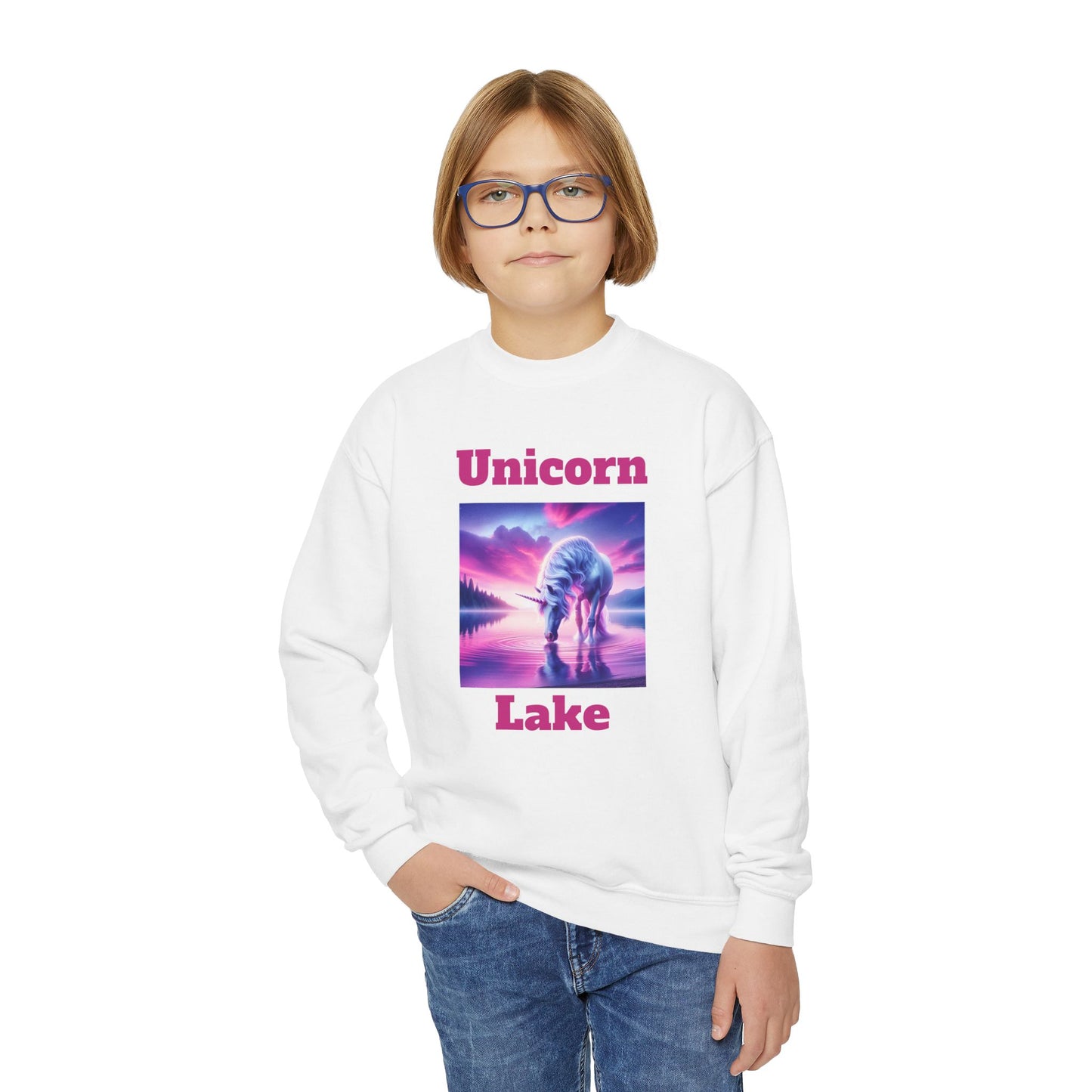 K000 Youth Sweatshirt - Unicorn Lake Design