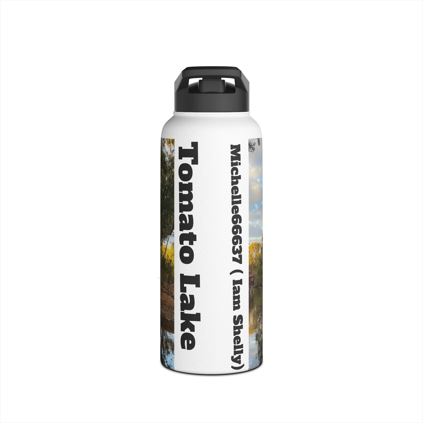 B000 - Tomato Lake , Western Australia Stainless Steel Water Bottle, Standard Lid