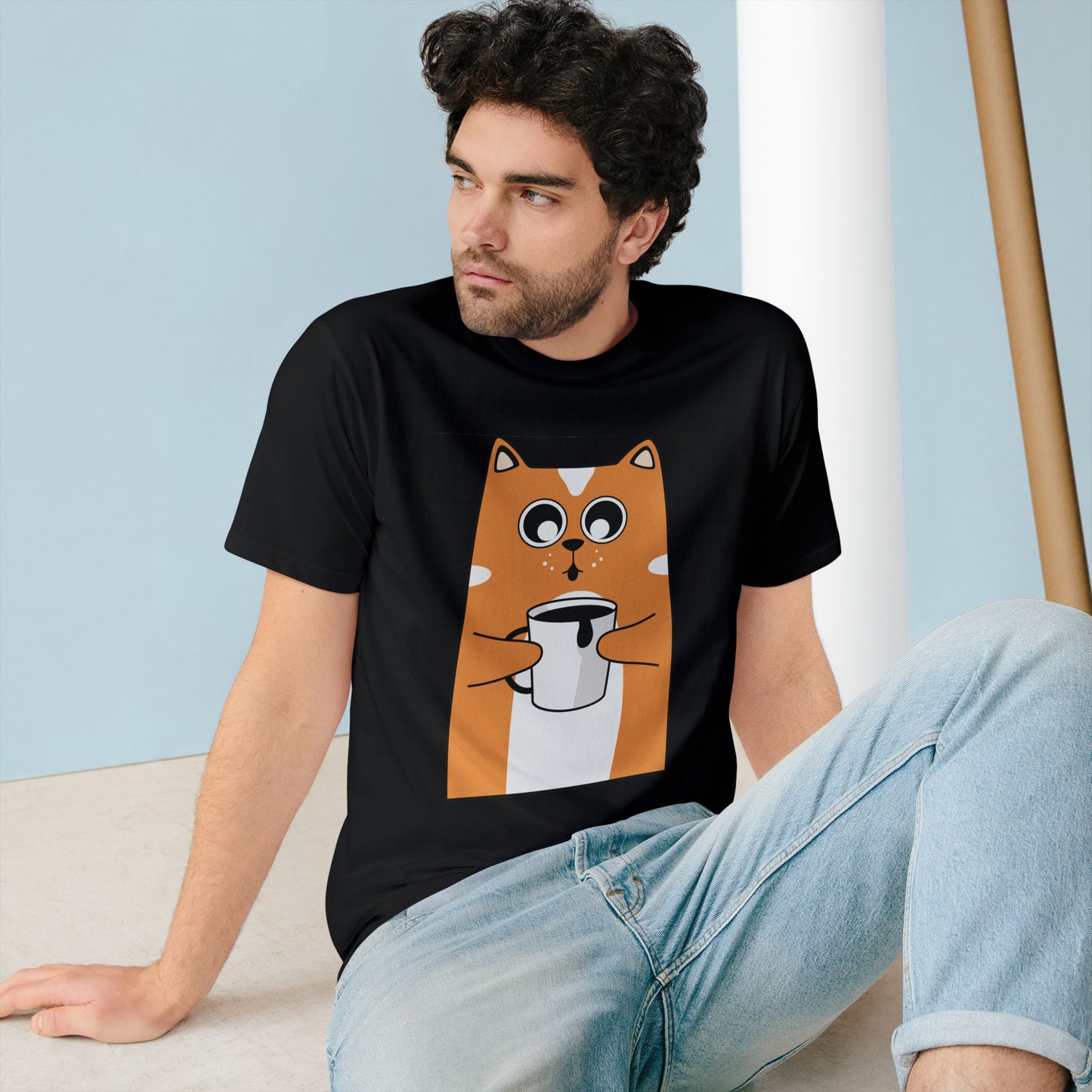 001 Meow Coffee   💔 T-shirt  Funny Meme