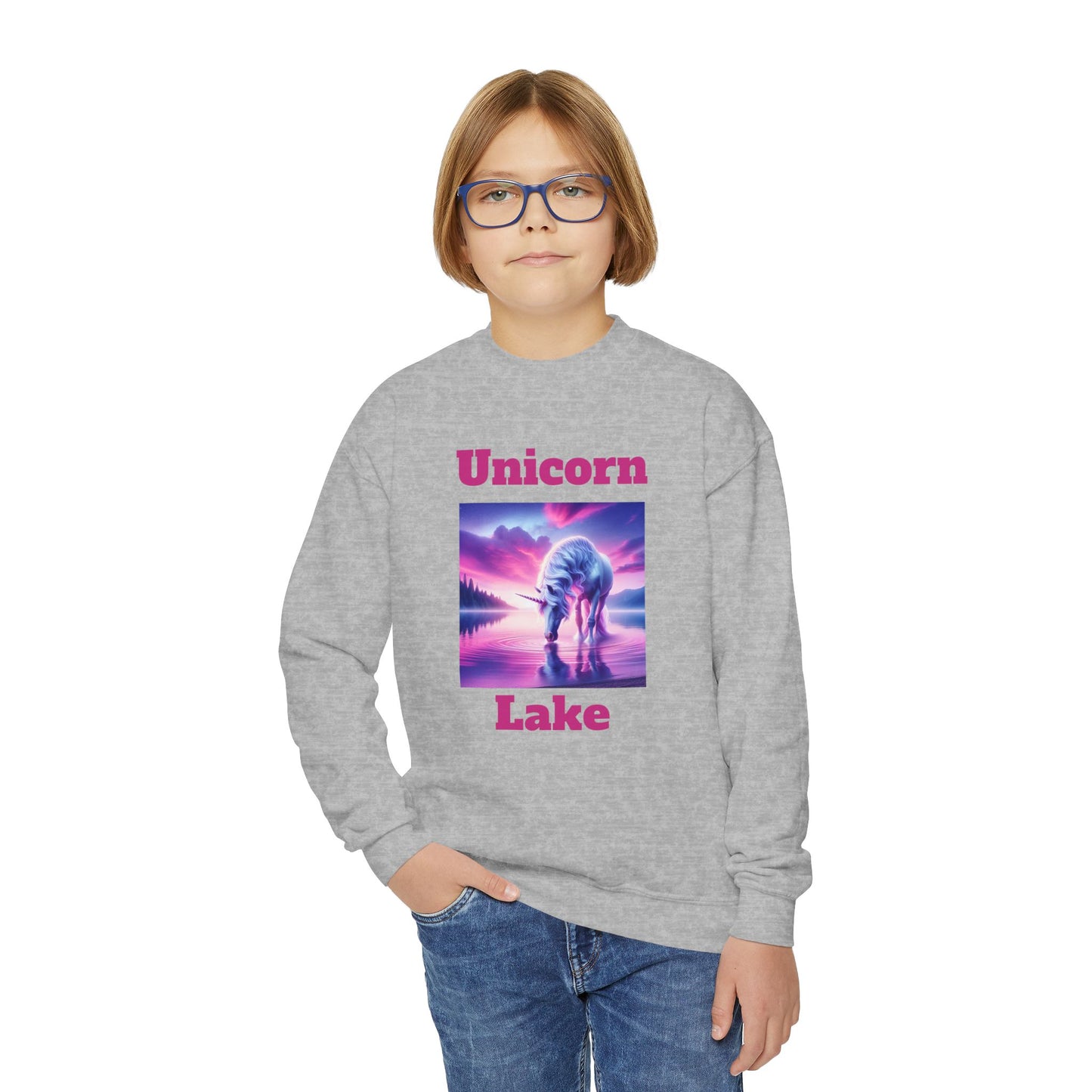 K000 Youth Sweatshirt - Unicorn Lake Design