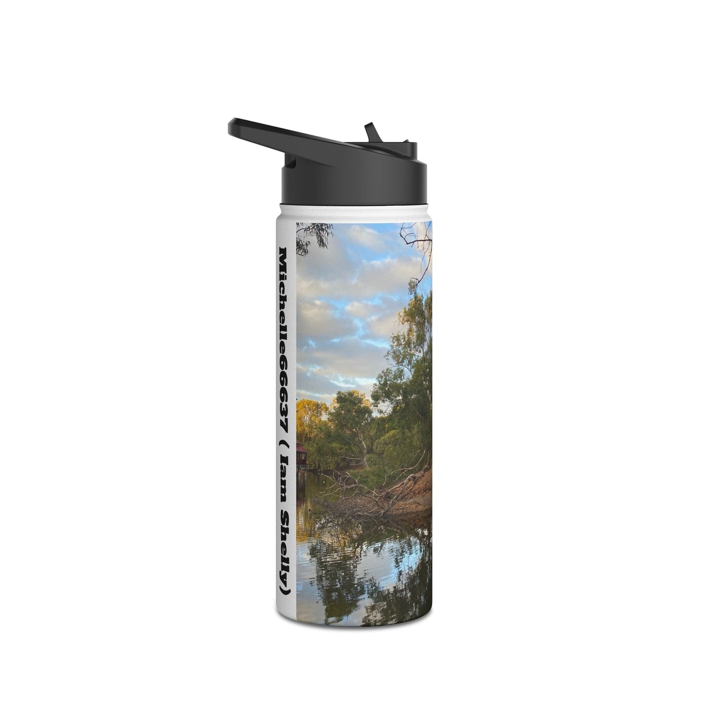 B000 - Tomato Lake , Western Australia Stainless Steel Water Bottle, Standard Lid