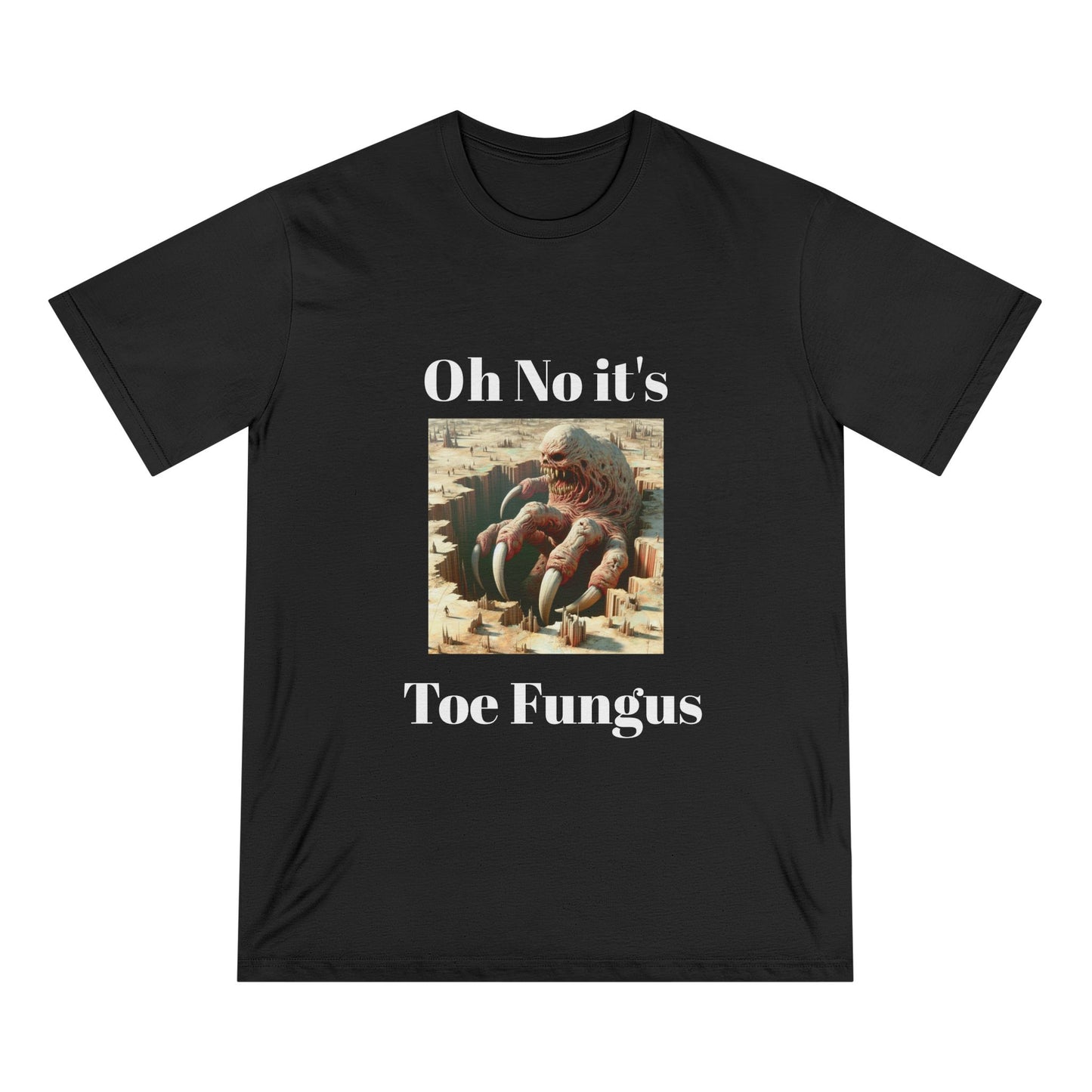 001-Funny Meme Organic Staple T-shirt - The Evil Toe Fugus