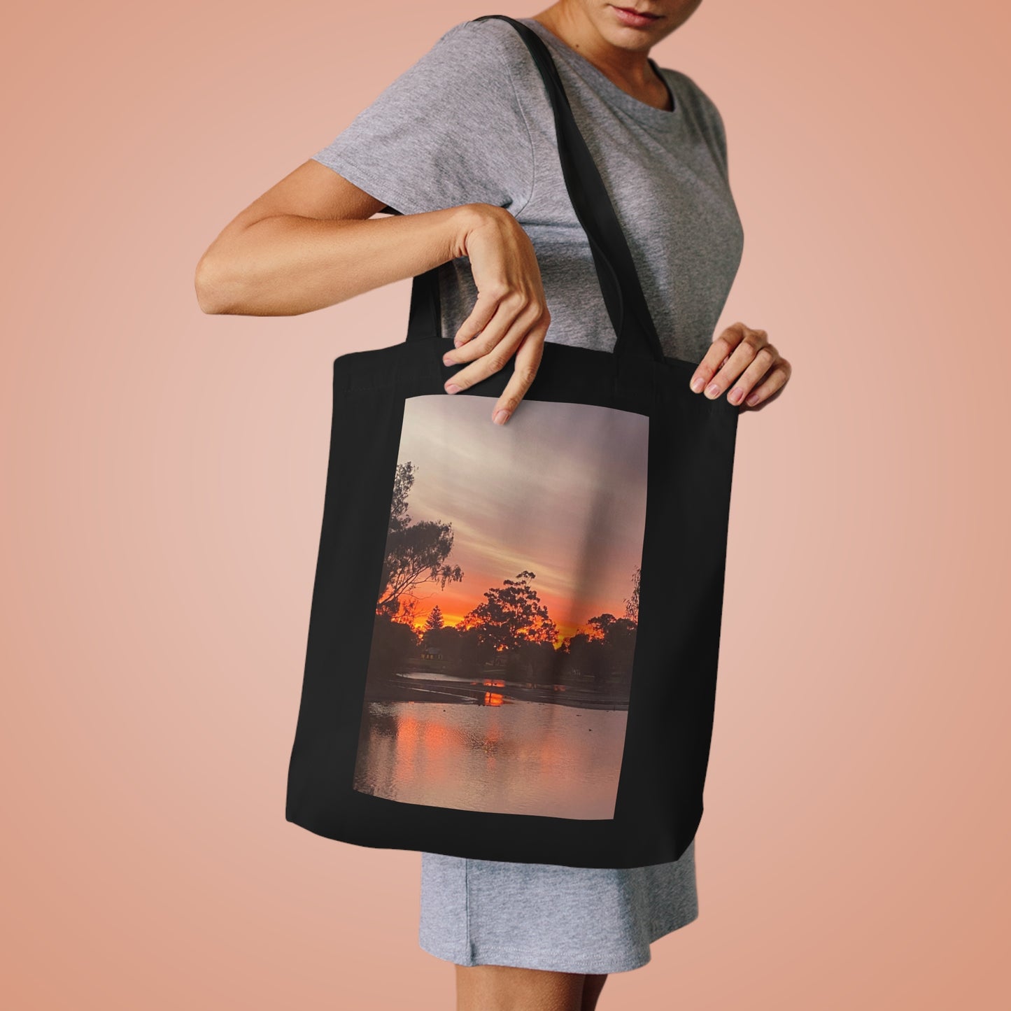 Michelle66637 I am Shelly - Sunset at Tomato Lake, Western Australia Cotton Tote Bag