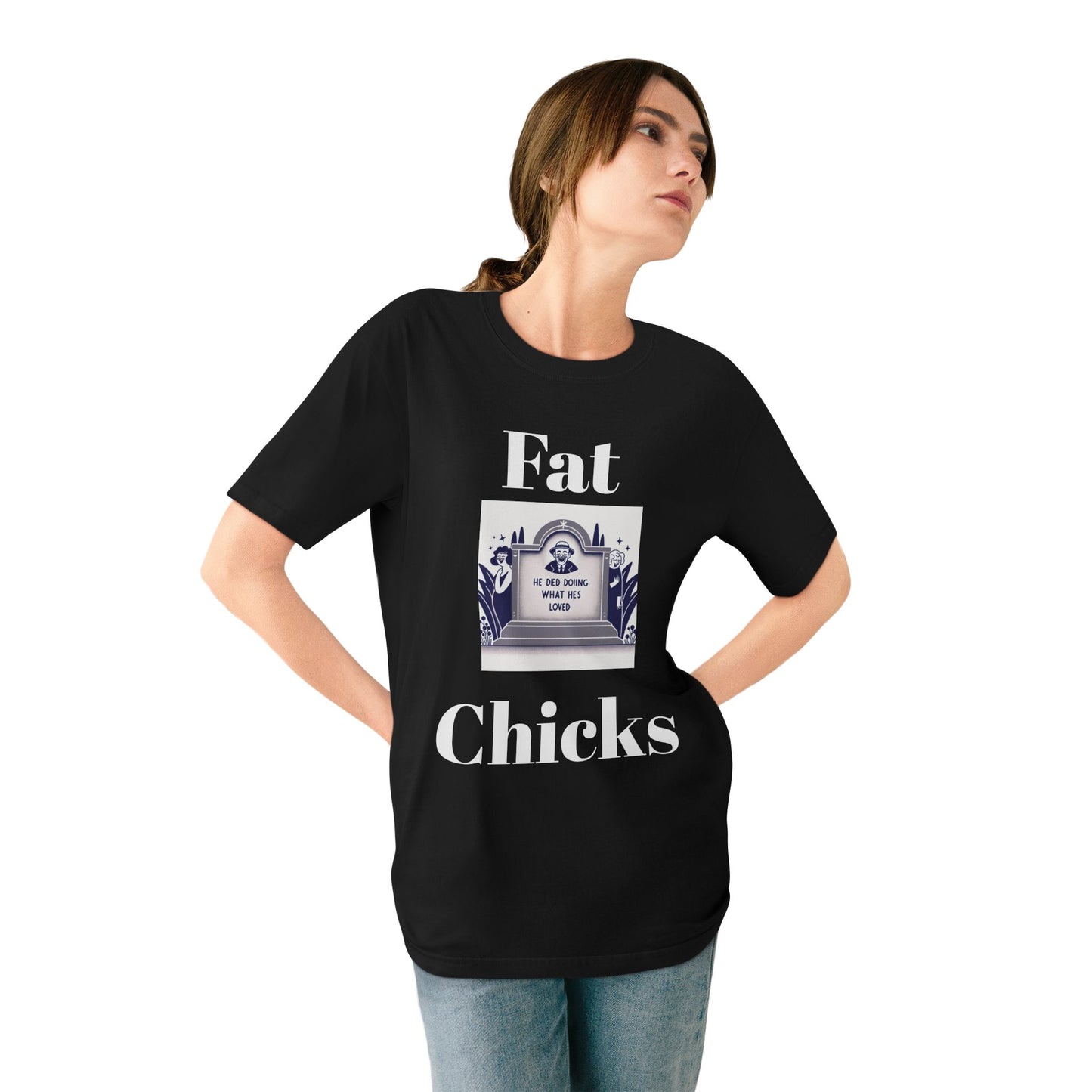 001- Funny Meme Staple T-shirt -Loving a Fat Chick