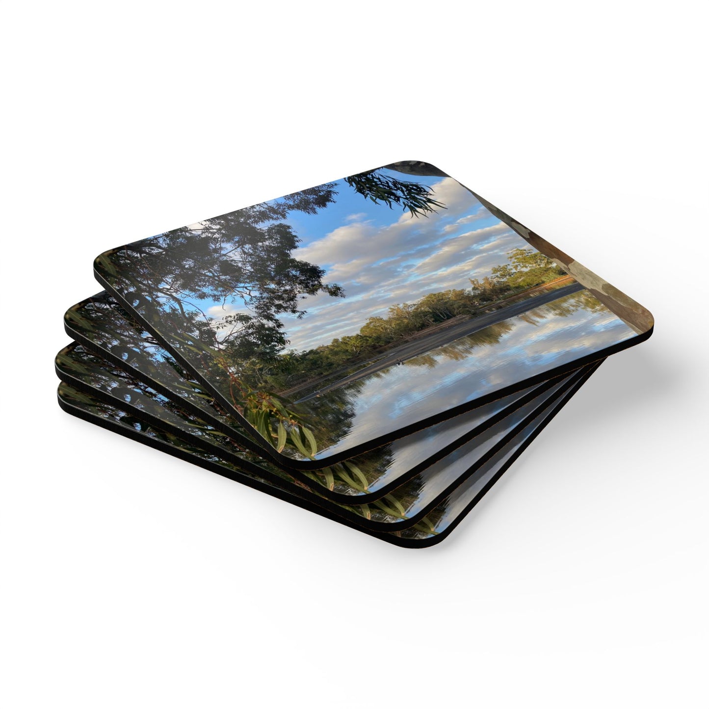 Tomato Lake , Western Australia  - Michelle66637 (I am Shelly) Corkwood Coaster Set