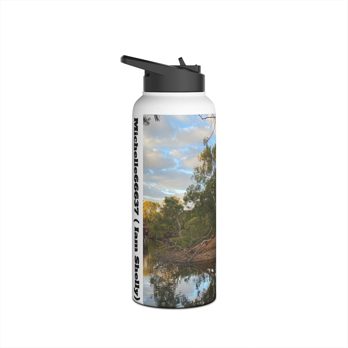 B000 - Tomato Lake , Western Australia Stainless Steel Water Bottle, Standard Lid