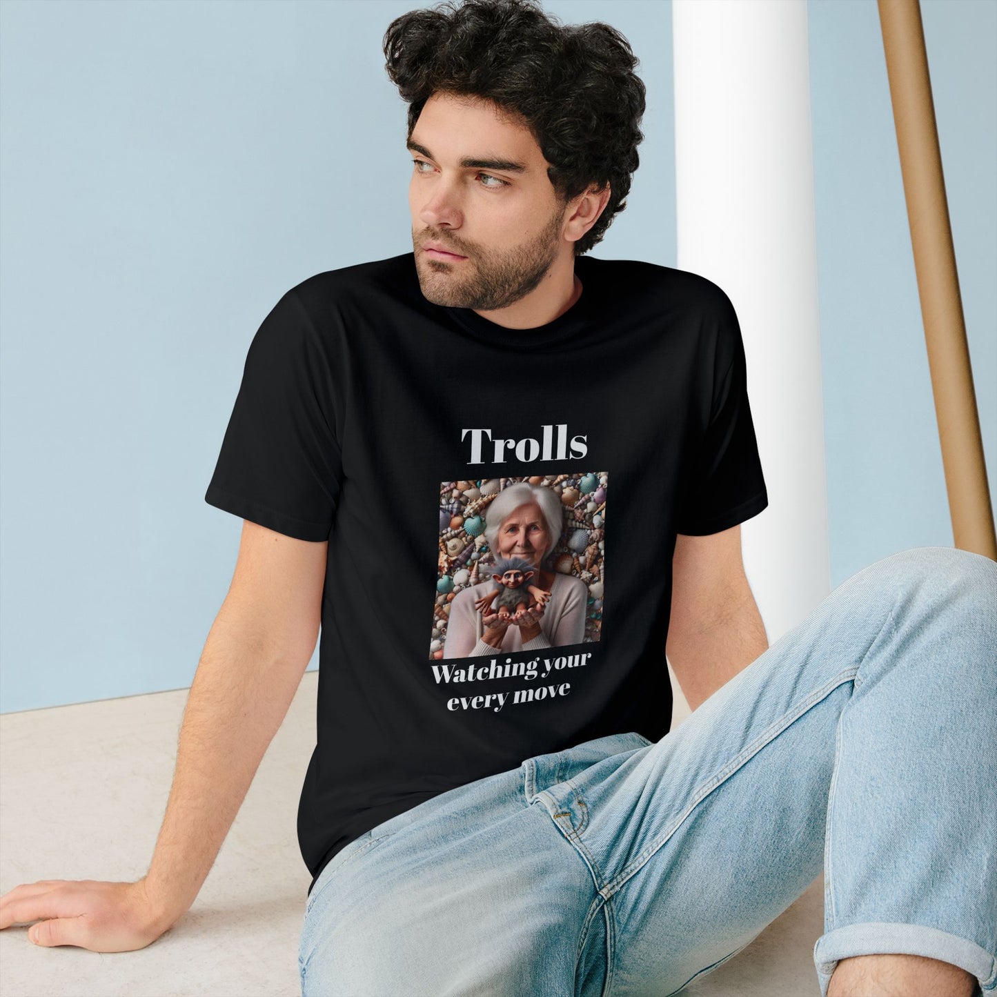 001 T-Shirt Cyber Trolls Battle Funny Meme Organic Staple