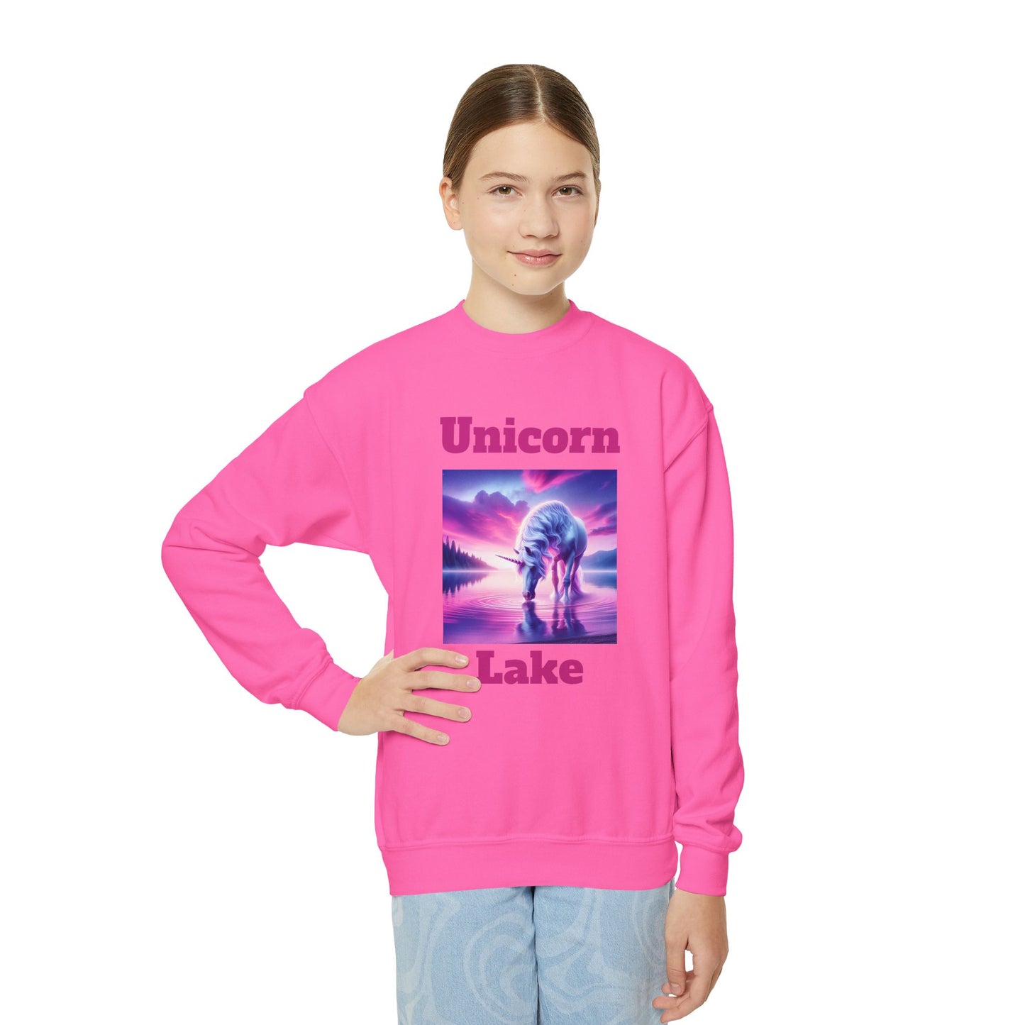 K000 Youth Sweatshirt - Unicorn Lake Design