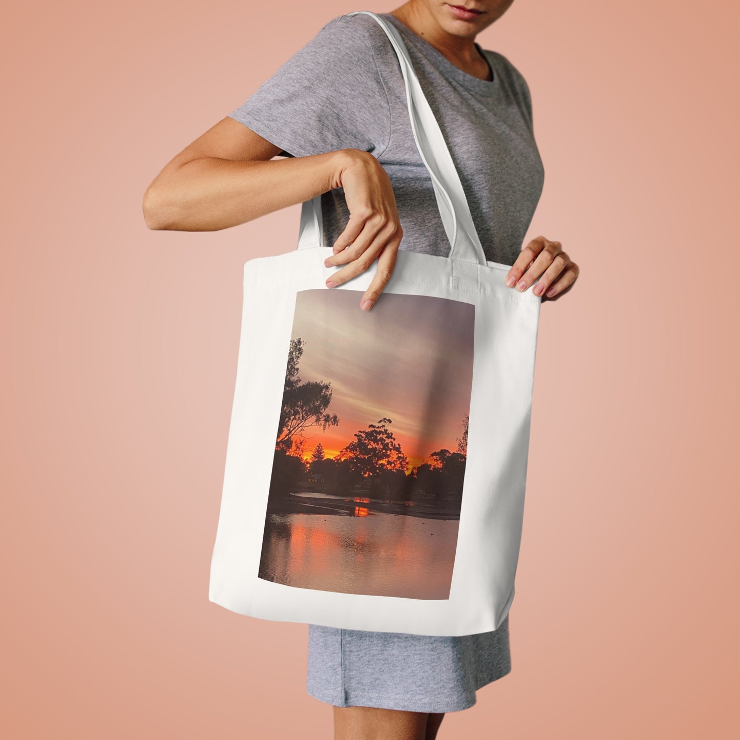 Michelle66637 I am Shelly - Sunset at Tomato Lake, Western Australia Cotton Tote Bag