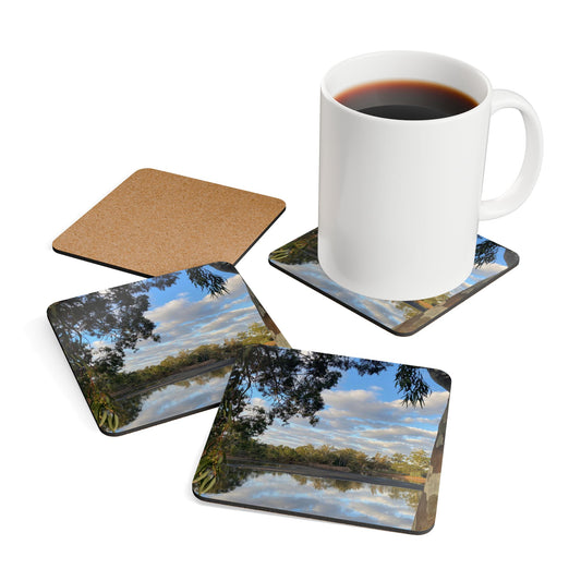 Tomato Lake , Western Australia  - Michelle66637 (I am Shelly) Corkwood Coaster Set