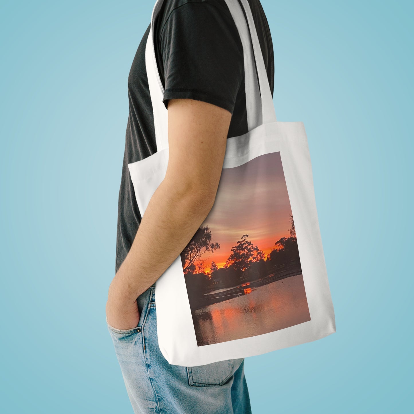 Michelle66637 I am Shelly - Sunset at Tomato Lake, Western Australia Cotton Tote Bag